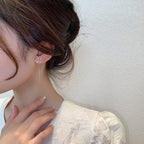 Floral Tassel Zircon Earrings – Elegant Crystal Statement Jewelry