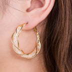 GlowAura™ Twist Earrings – Elegant Sparkling Statement Jewelry